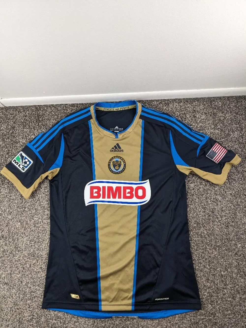 2011 2012 Philadelphia Union Jersey Adidas Home Blue Mens XL
